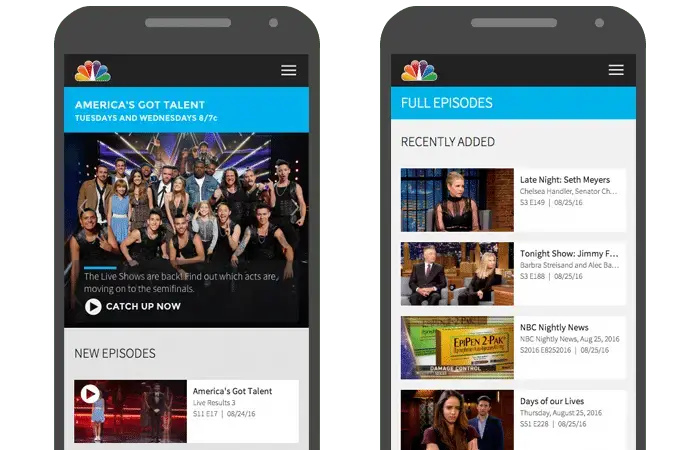 Case Study: NBC.com on mobile devices