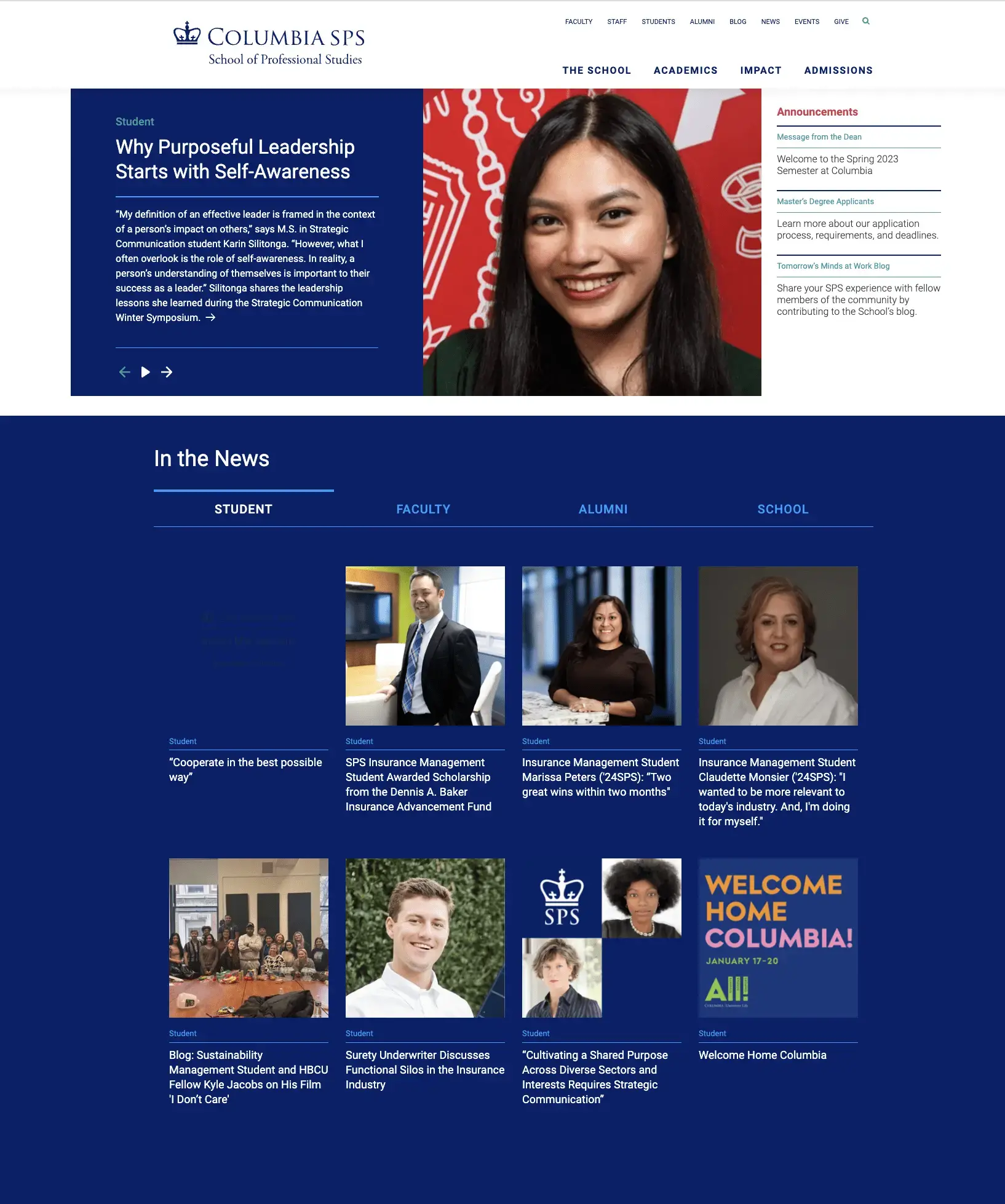 Columbia SPS homepage