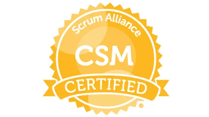 Scrum Alliance Certified Scrum Master badge
