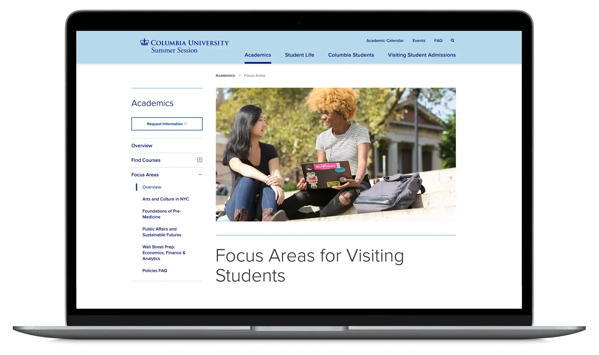 The Columbia SPS Summer Session website